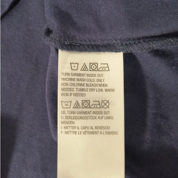 Susan Graver Weekend Embroidered Top Women's Sz L Navy Blue Long Sleeve Popover - Picture 12 of 14